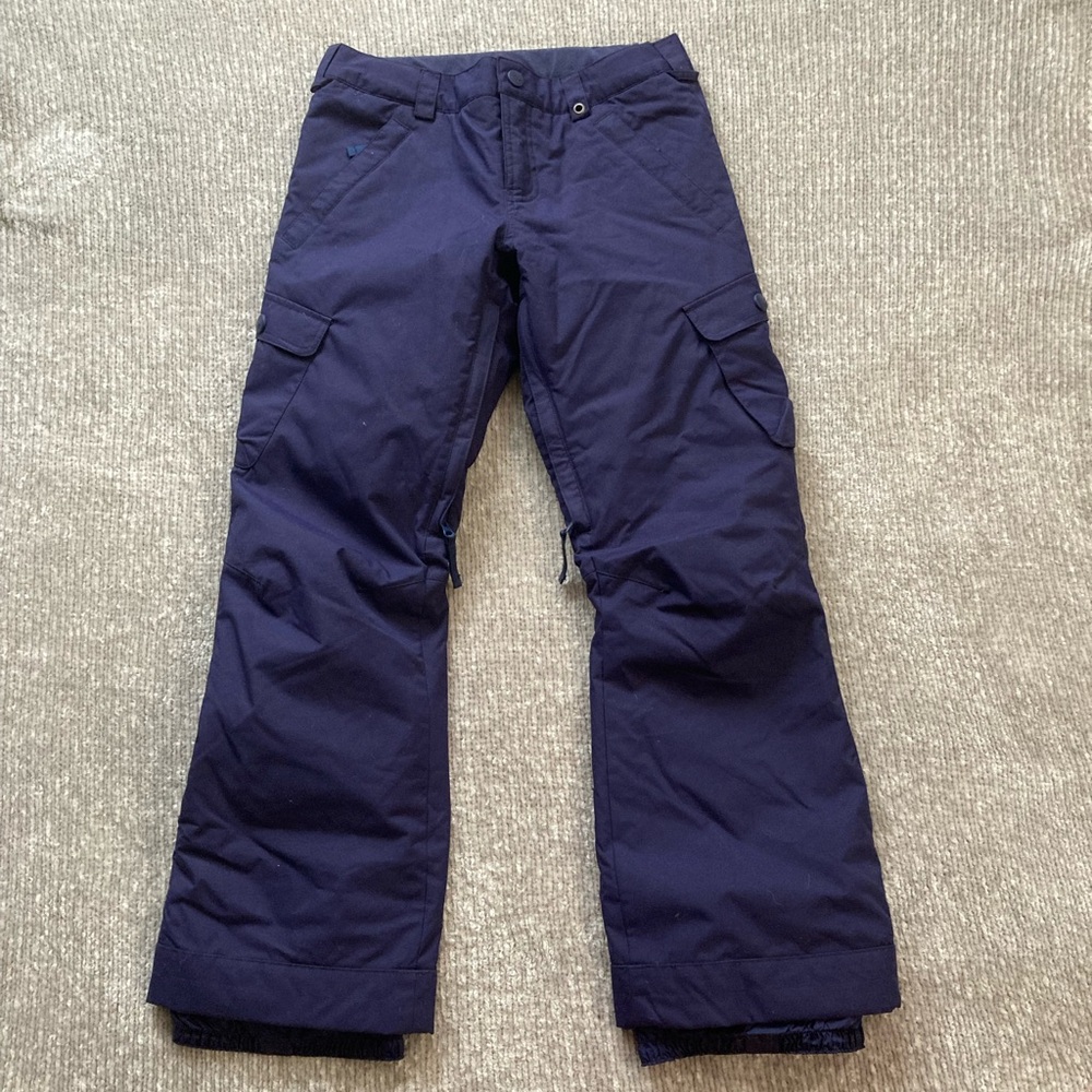 Burton Cargo Ski Snowboarding Pants XL Navy Blue Youth Dryride